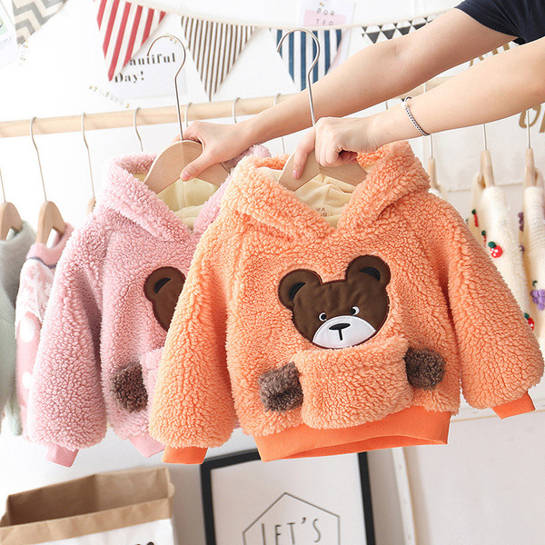 Dječja puhasta majica s kapuljačom i džepom