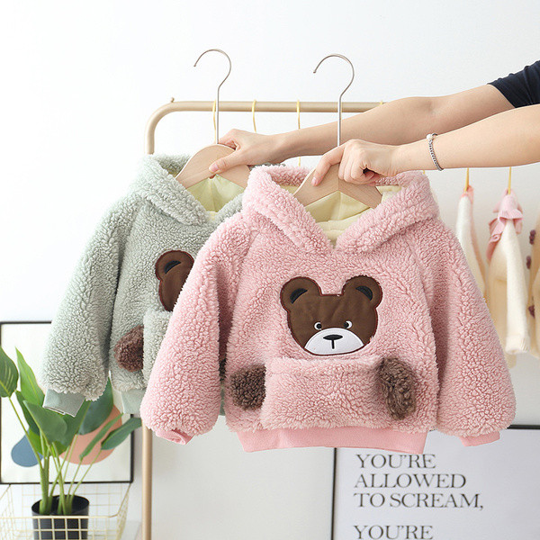 Dječja puhasta majica s kapuljačom i džepom