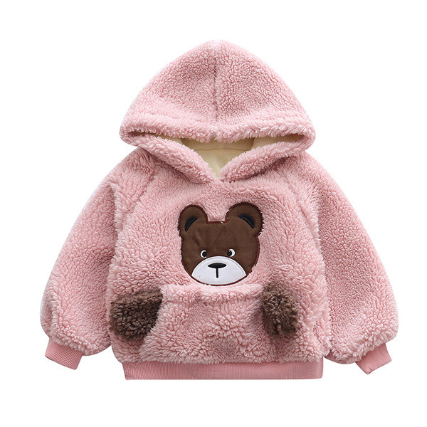 Dječja puhasta majica s kapuljačom i džepom