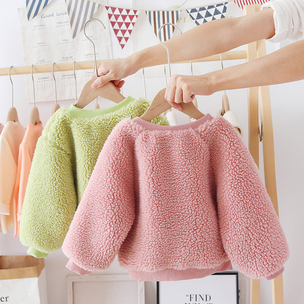 Plišani dječji pulover za djevojčice sa 3D elementima