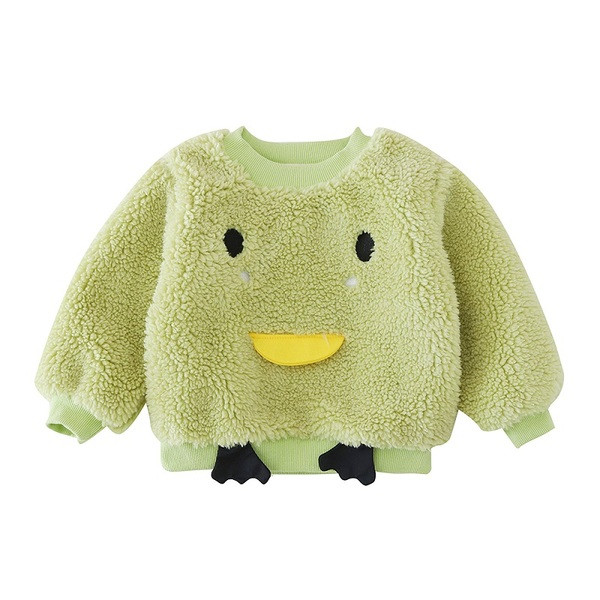 Plišani dječji pulover za djevojčice sa 3D elementima