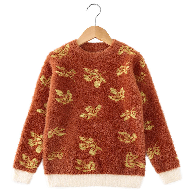 Dječji casual džemper za djevojčice s ovalnim izrezom u tri boje