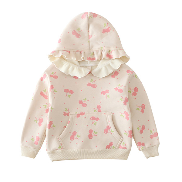 Moderan dječji pulover s kapuljačom za djevojčice