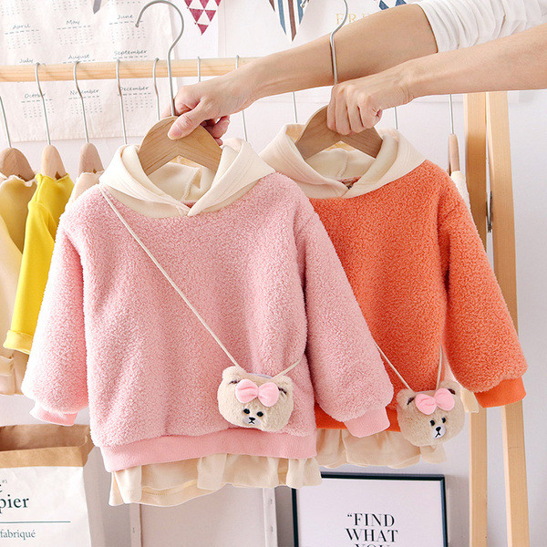 Aktualna dječja dukserica za djevojčice sa kapuljačom