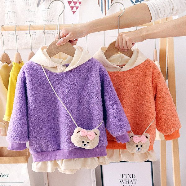 Aktualna dječja dukserica za djevojčice sa kapuljačom