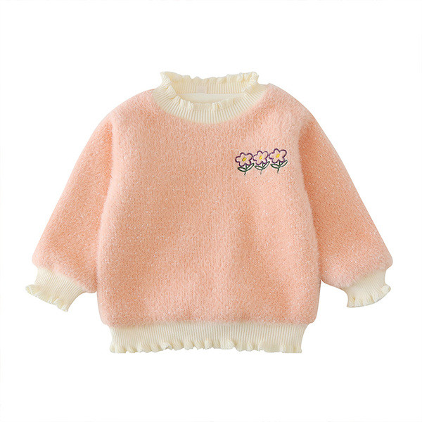 Aktualni dječji džemper za djevojčice s vezom