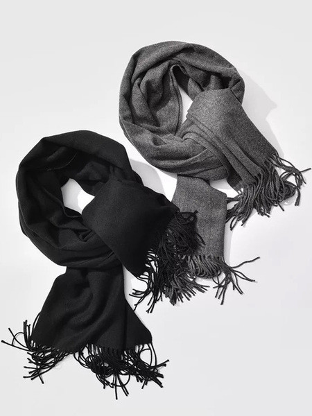 Μαλακό γυναικείο πλεκτό κασκόλ  με κρόσσια