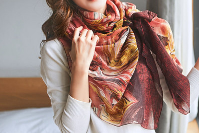 Svileni ženski šal u boji-više modela