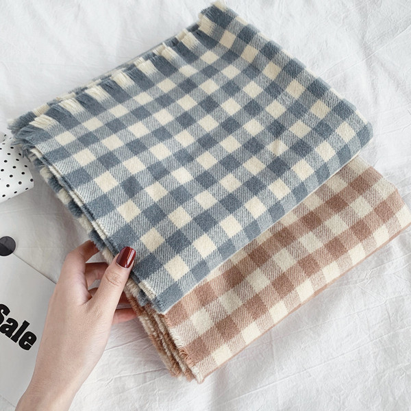 Novi model kariranog ženskog šala primjerenog za zimu u tri boje