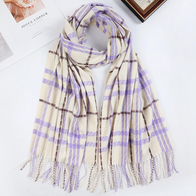 Novi model ženske karirane marame sa resama