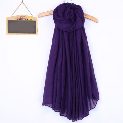 Kokvilnas vienkrāsaina sieviešu šalle taisnstūra formā