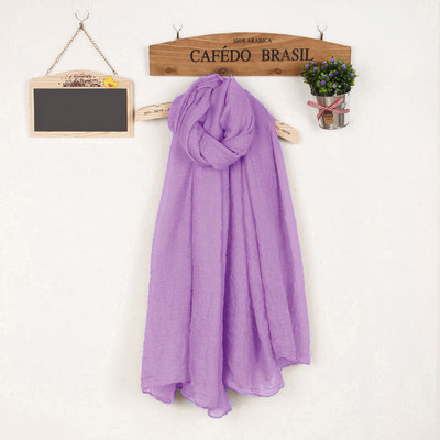 Kokvilnas vienkrāsaina sieviešu šalle taisnstūra formā