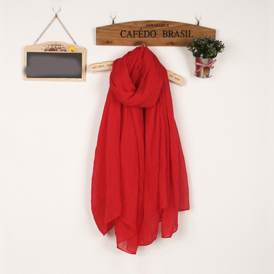 Kokvilnas vienkrāsaina sieviešu šalle taisnstūra formā