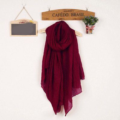 Kokvilnas vienkrāsaina sieviešu šalle taisnstūra formā