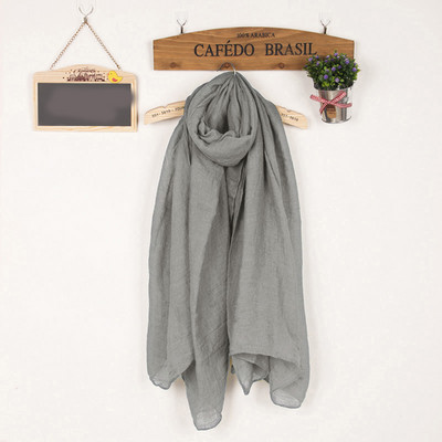 Kokvilnas vienkrāsaina sieviešu šalle taisnstūra formā