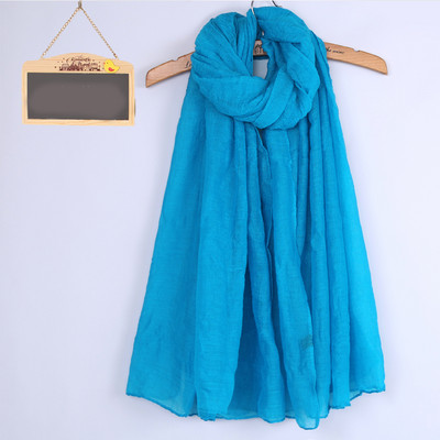 Kokvilnas vienkrāsaina sieviešu šalle taisnstūra formā