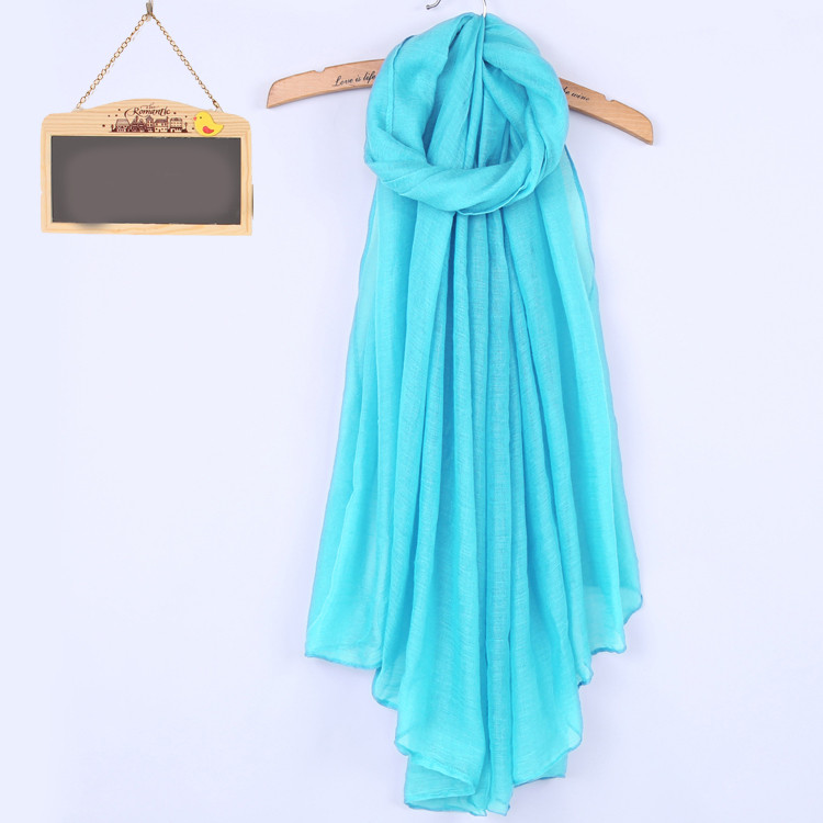 Kokvilnas vienkrāsaina sieviešu šalle taisnstūra formā