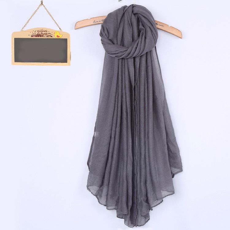 Kokvilnas vienkrāsaina sieviešu šalle taisnstūra formā