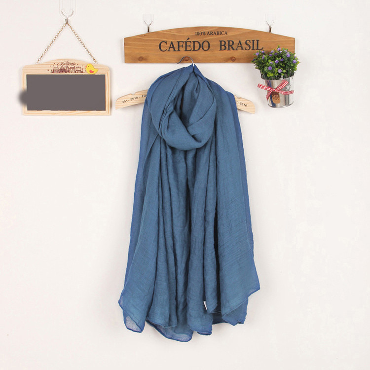 Kokvilnas vienkrāsaina sieviešu šalle taisnstūra formā