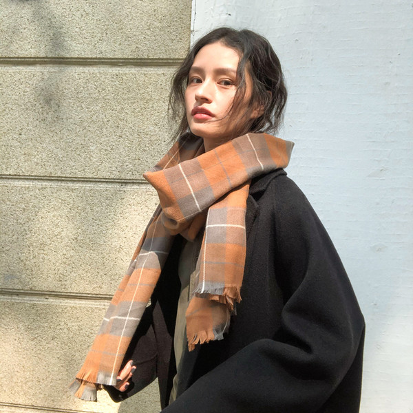 Ležeran zimski karirani ženski šal u retro stilu - više boja