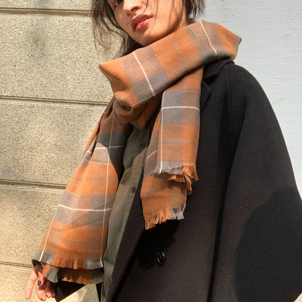 Ležeran zimski karirani ženski šal u retro stilu - više boja