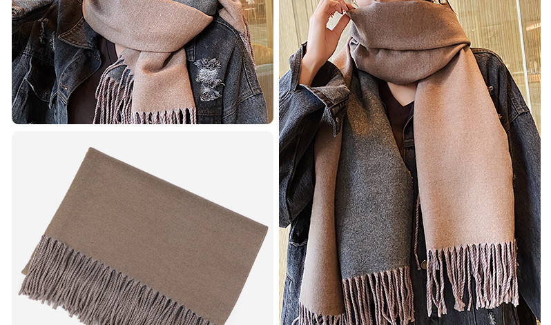 Dvostrana ženska marama za zimu sa resama