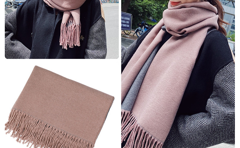 Dvostrana ženska marama za zimu sa resama