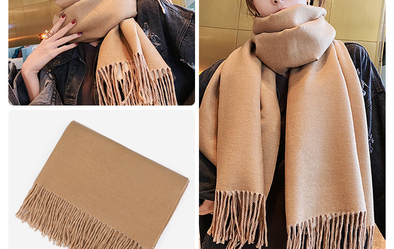 Dvostrana ženska marama za zimu sa resama