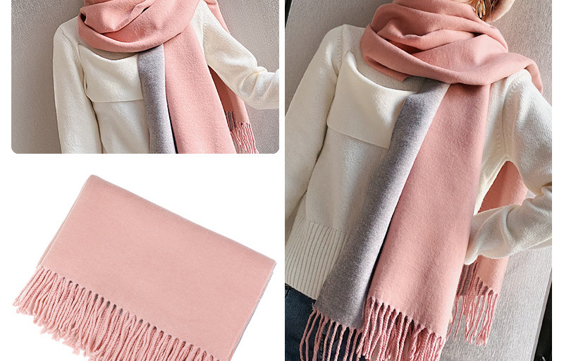 Dvostrana ženska marama za zimu sa resama