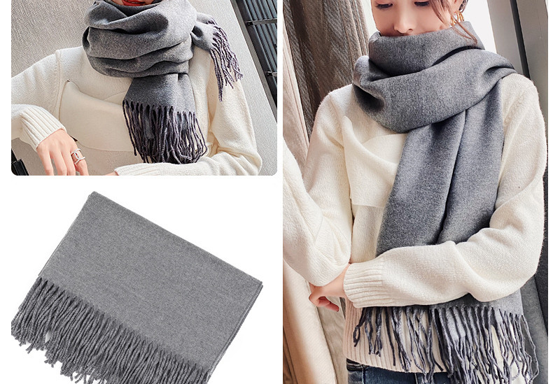 Dvostrana ženska marama za zimu sa resama