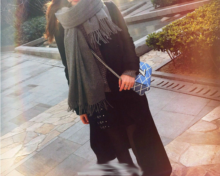 Ženski zimski šal s različitim uzorcima - pravokutnog oblika