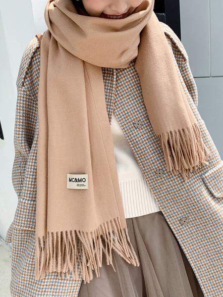 Ženski zimski šal sa resama - čisti model u više boja