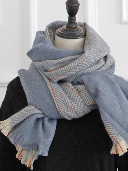 Ženski šareni zimski šal s resama