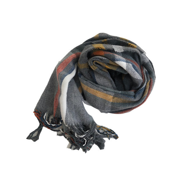 Karirani ženski šal za zimu s resama od mekane tkanine