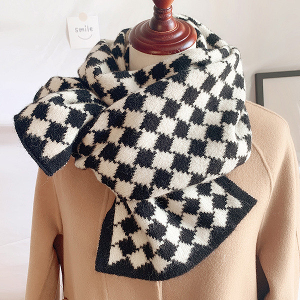 Dječji svakodnevni karirani šal primjeren za zimu u tri boje