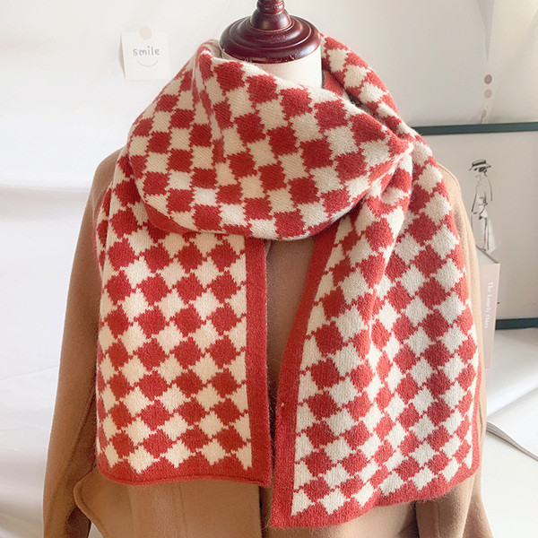 Dječji svakodnevni karirani šal primjeren za zimu u tri boje