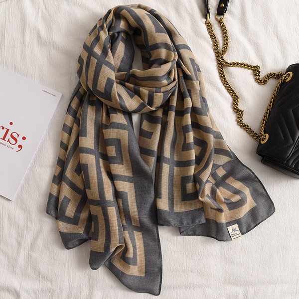 Dugi svileni ženski šal za proljeće i jesen u više boja