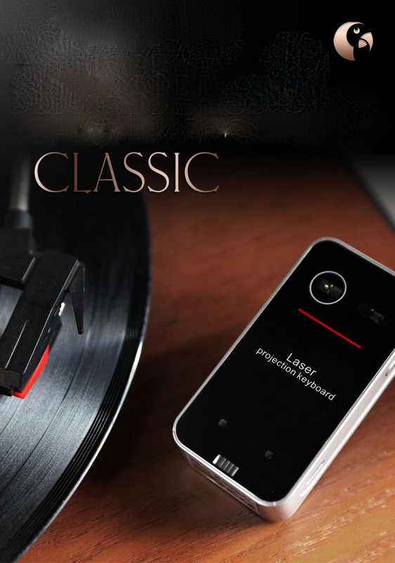 Laserska virtualna tipkovnica s Bluetooth vezom za telefone i tablete