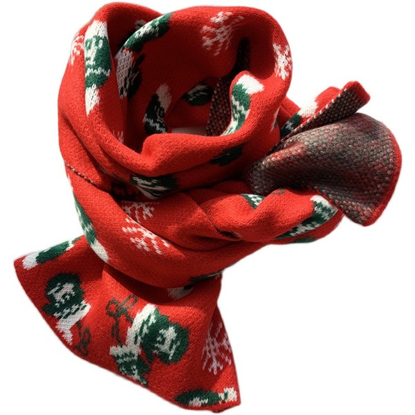 Ženski zimski šal s božićnim motivima