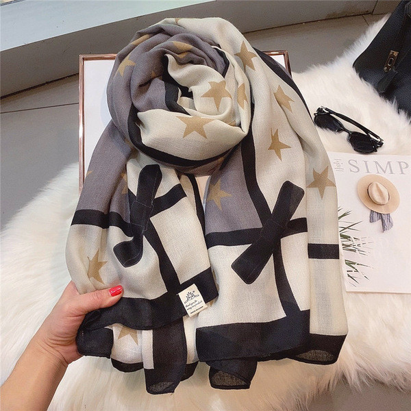 Ženski casual šal sa zvjezdicama i srcima
