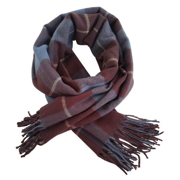 Ženski karirani šal pravokutnog oblika s resama