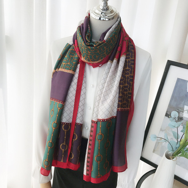 Jesenski ženski svileni šal