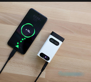 Джобна виртуална клавиатура с лазерна проекция свързване с Bluetooth- съвместима с Andriod  и iOS поддържаща функция зареждане на телефон