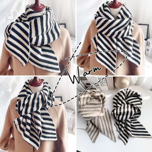 Ležerni ženski zimski šal sa printom zebre u smeđoj i crnoj boji