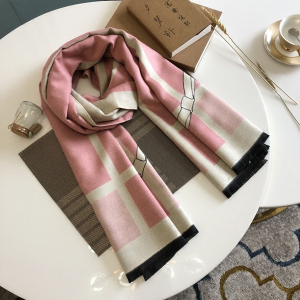 Ženski zimski šal od imitacije kašmira