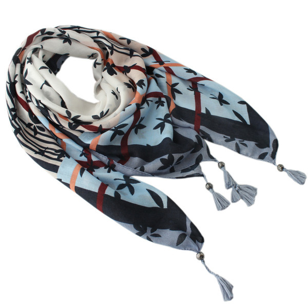 Moderna ženska marama kvadratnog oblika s resicama