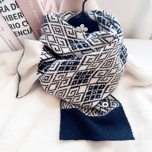 Ženski zimski vuneni šal u četiri boje