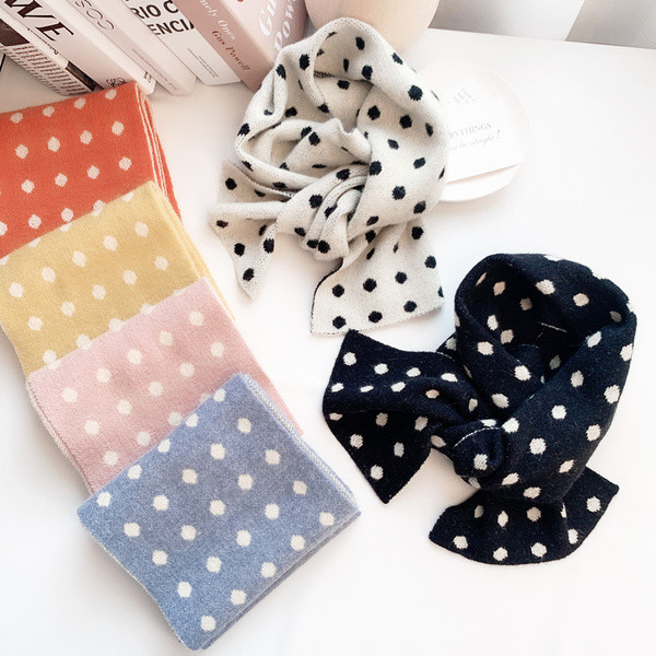 Novi model ženske zimske marame na točkice u više boja