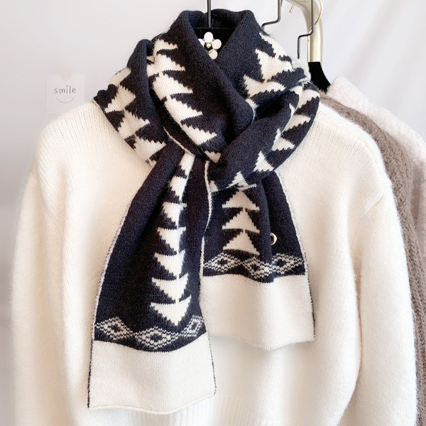 Vuneni zimski ženski šal u pet boja