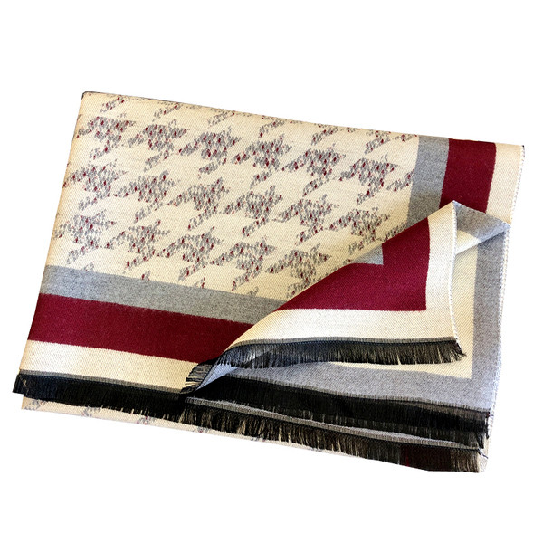 Ženski moderni šal s uzorkom u boji - pravokutnog oblika